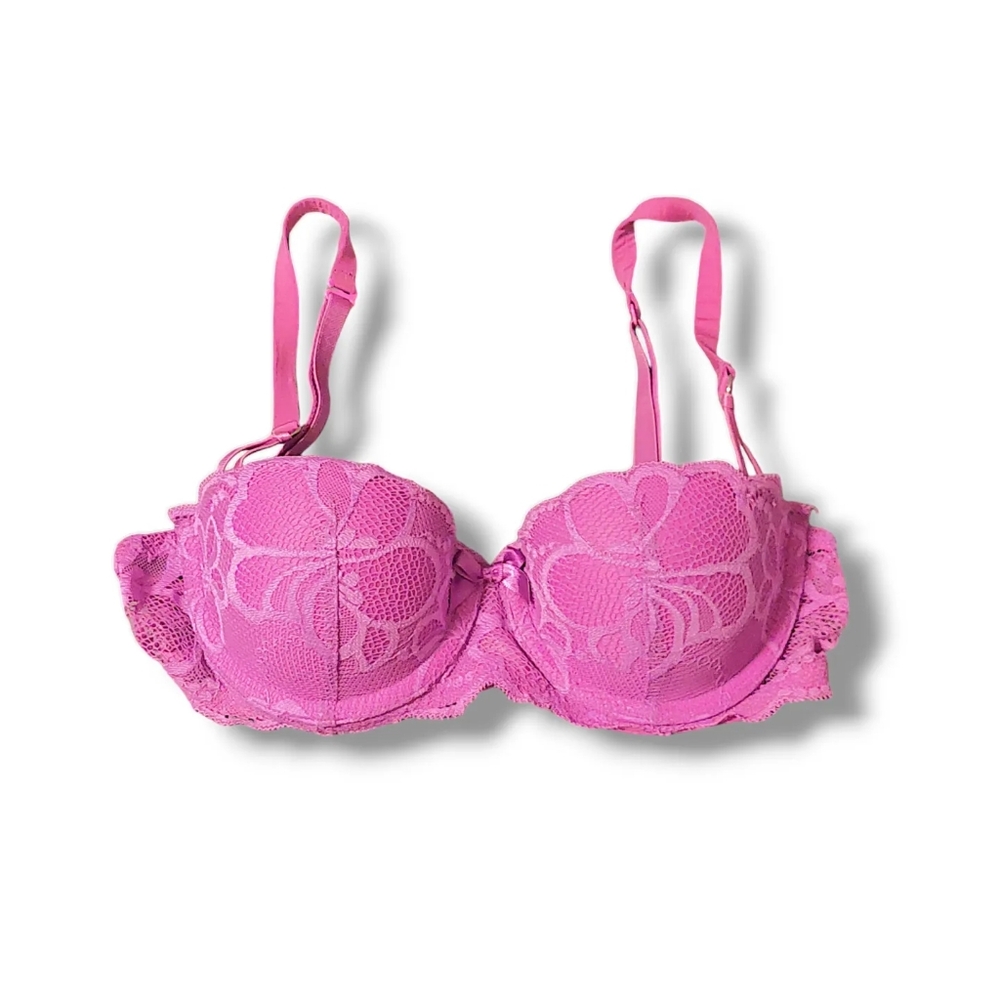 La Senza pink coquette underwire bra